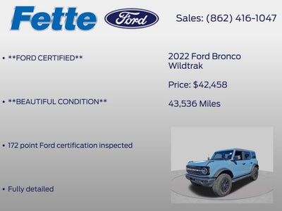 2022 Ford Bronco Wildtrak