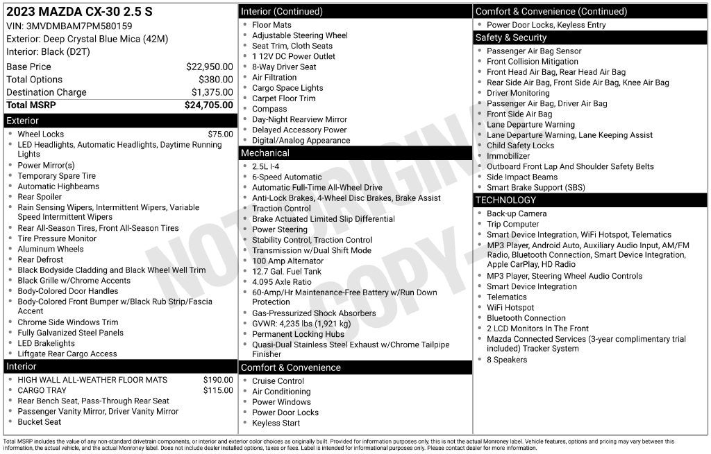 2023 Mazda Mazda CX-30 2.5 S