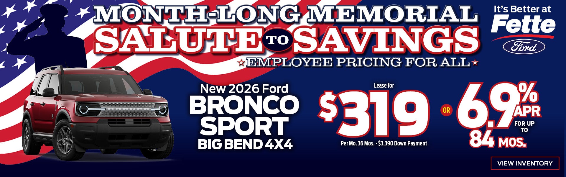New 2026 Ford Lease for BRONCO SPORT BIG BEND 