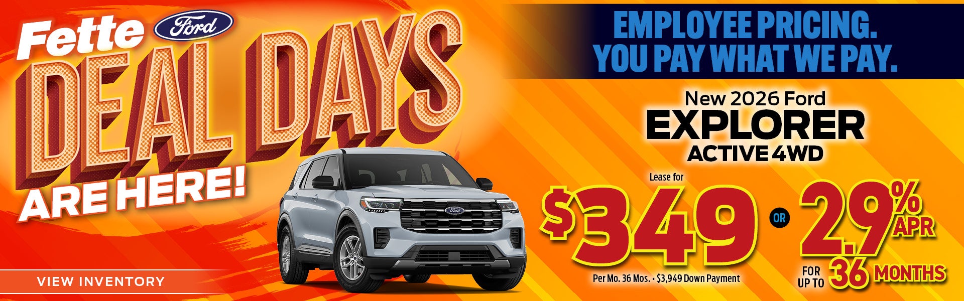New 2026 Ford EXPLORER ACTIVE 4WD