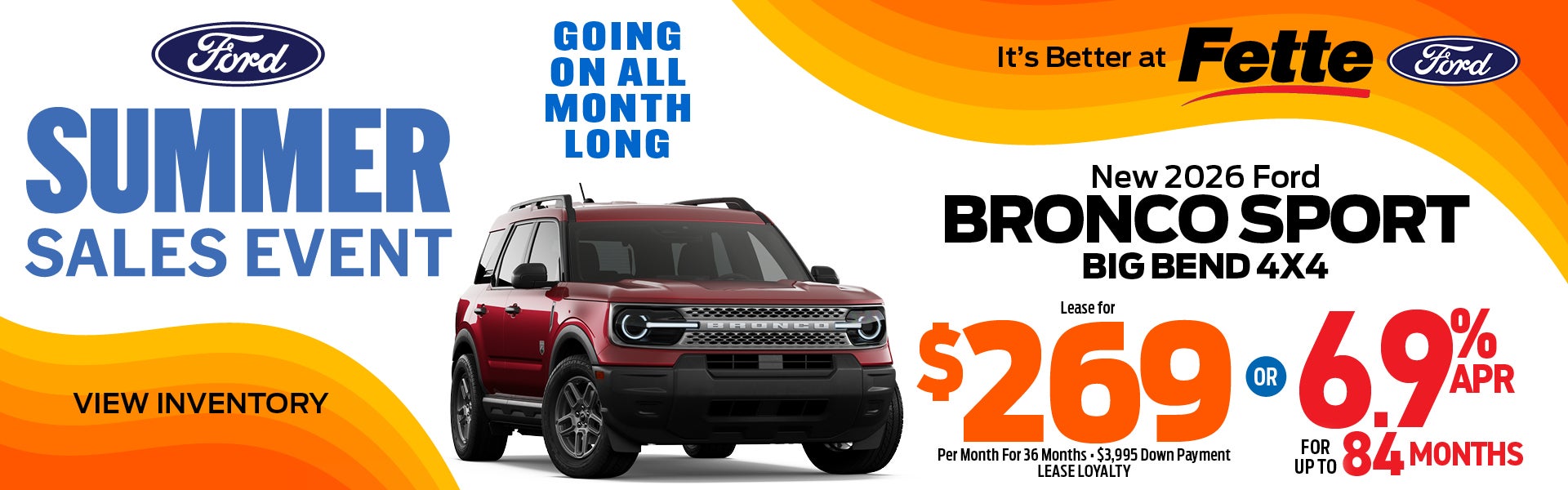 Bronco Sport 269/mo