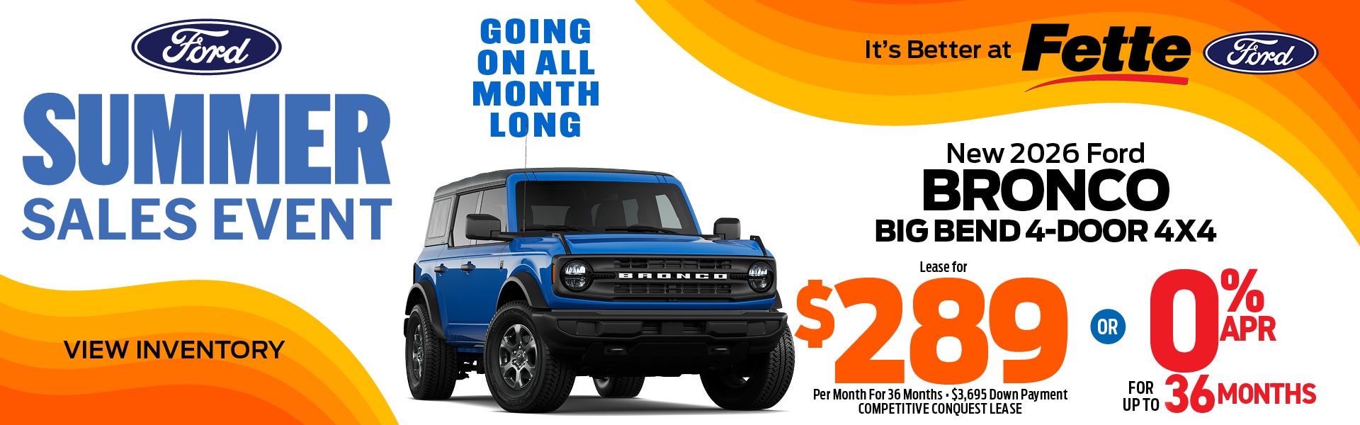 Bronco 289/mo