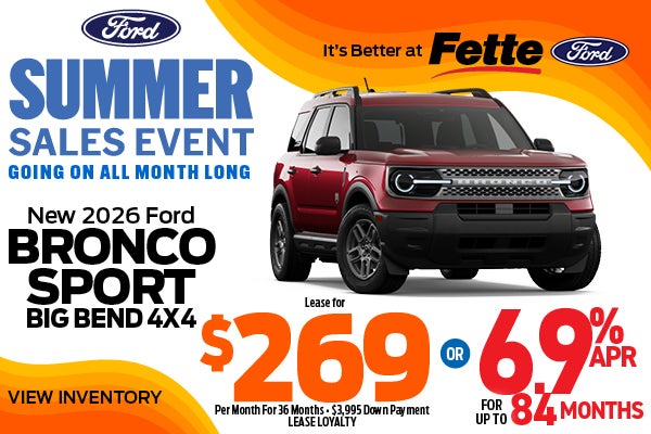 Bronco Sport 269/mo