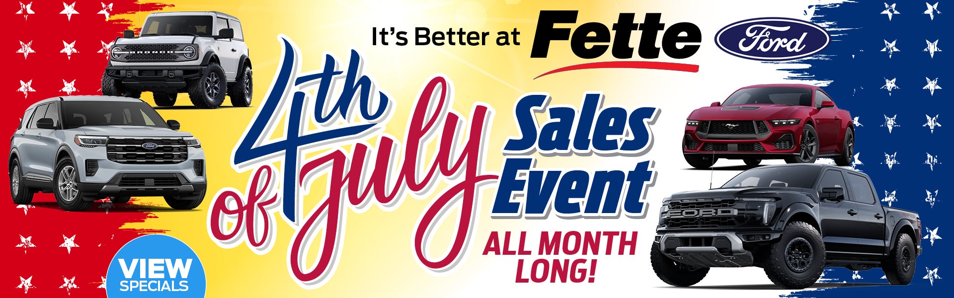 4th of july Ford sale