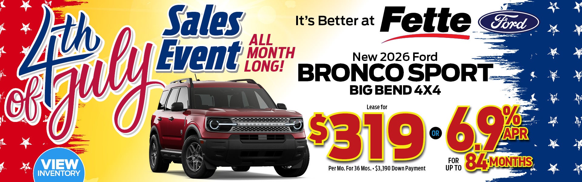 Ford Bronco Sport 319/mo