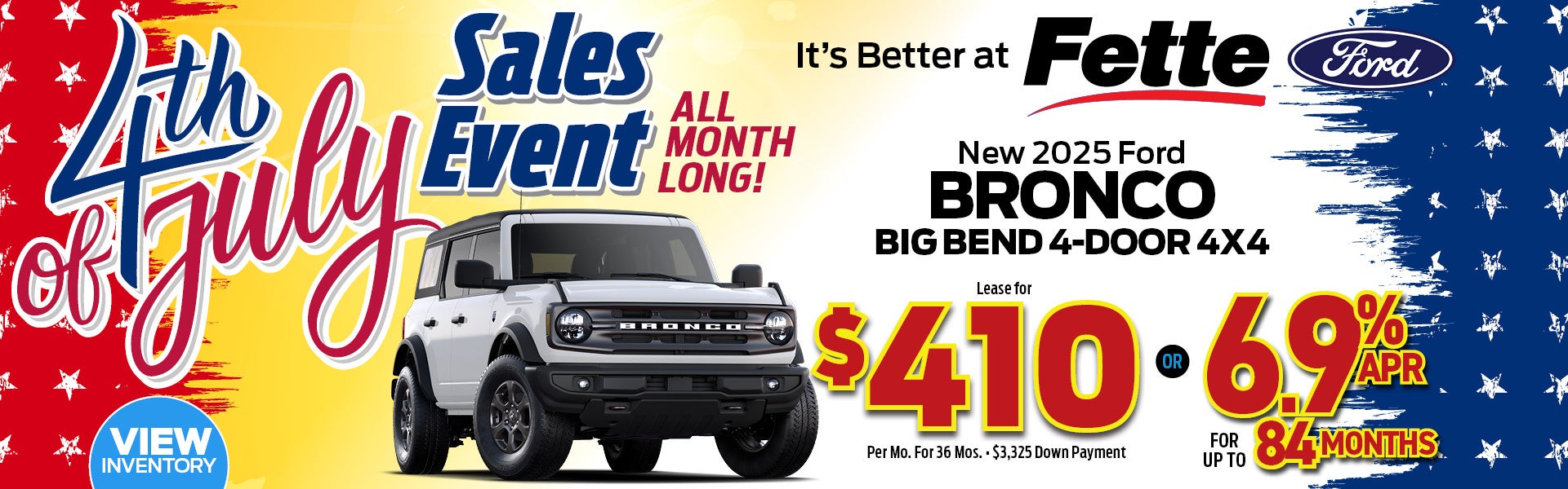 Ford Bronco 410/mo