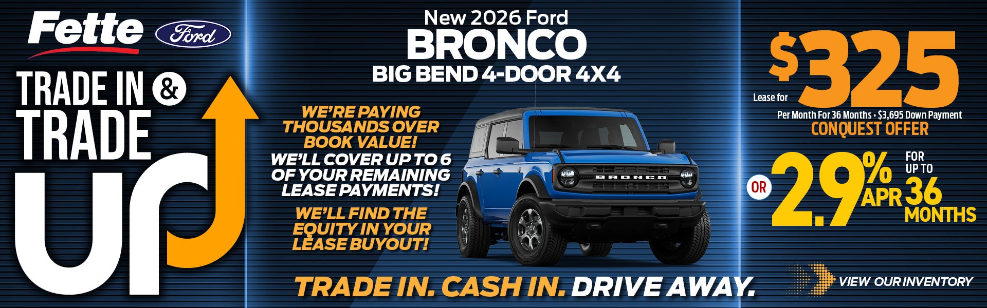 Bronco 325/mo
