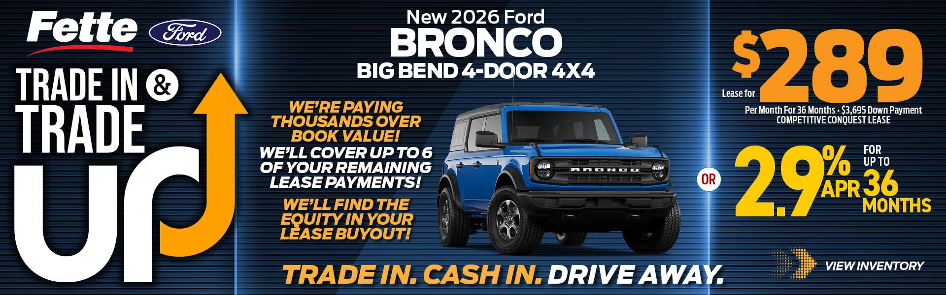Bronco 289/mo